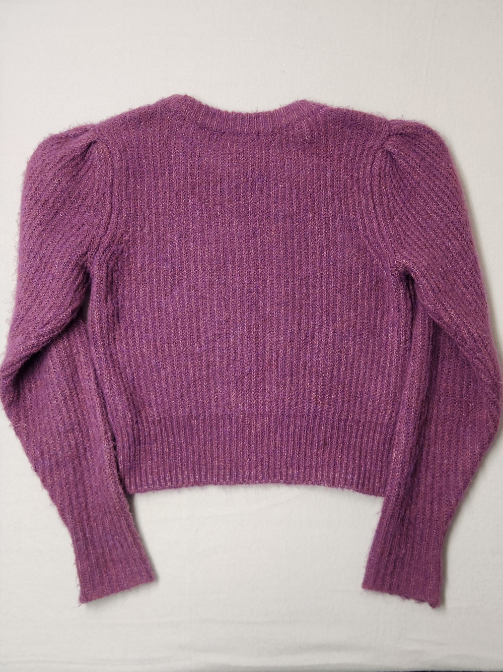Z Supply Vesta Sweater Magenta Puff Sleeve Crewneck XS Romantic Boho Pullover - Picture 3 of 8